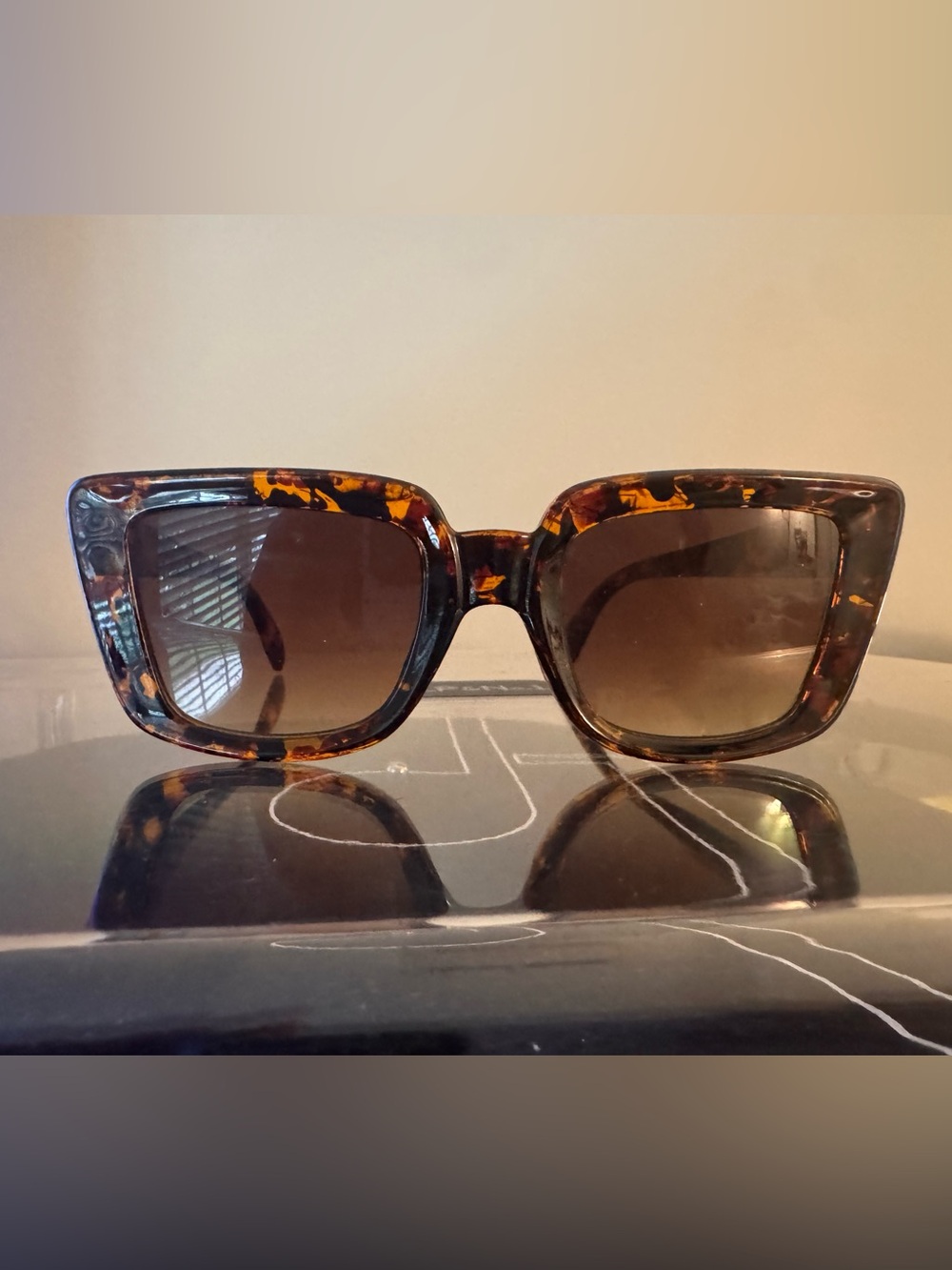 Tortoiseshell Square Sunglasses - Women Accessories